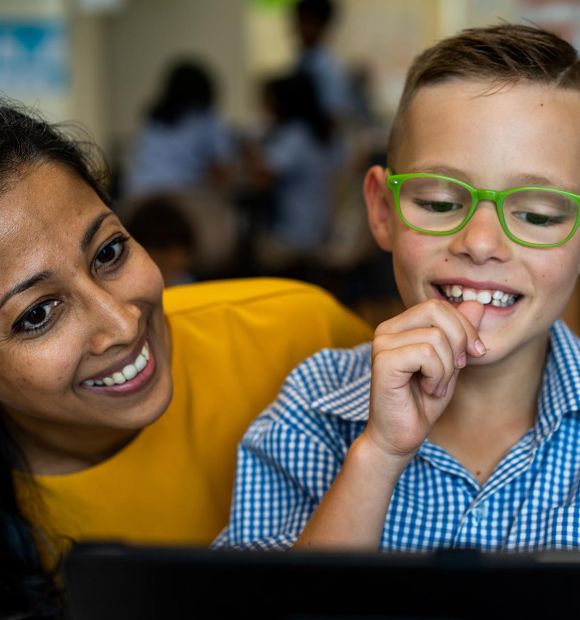 priority Student with teacher